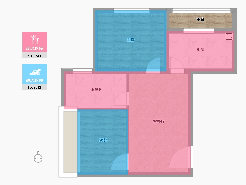 辽宁省-沈阳市-步阳江南壹号-47.19-户型库-动静分区