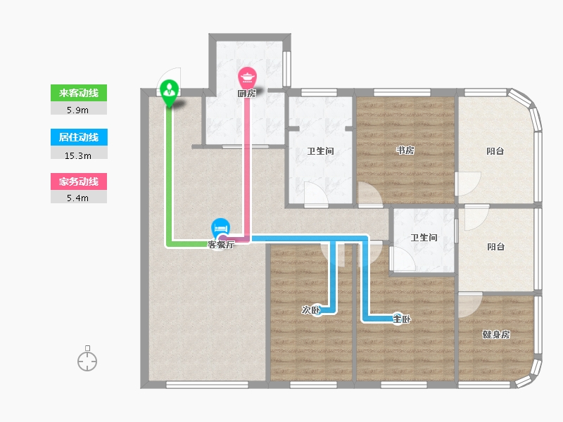 辽宁省-沈阳市-汇置尚都道义南大街65-45号（G3号楼）,道义南大街65-46号（G6号楼）,道义南大街6-113.82-户型库-动静线