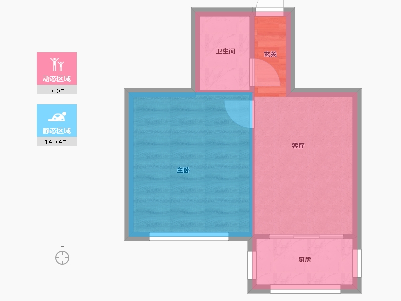 辽宁省-沈阳市-浑河国际城红椿路（31，10，1，24，17号楼）47m²-33.37-户型库-动静分区