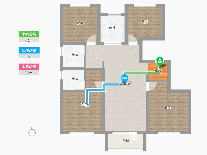 辽宁省-沈阳市-沈阳孔雀城孔雀杉路（17，19，16，18号楼）117m²-93.60-户型库-动静线