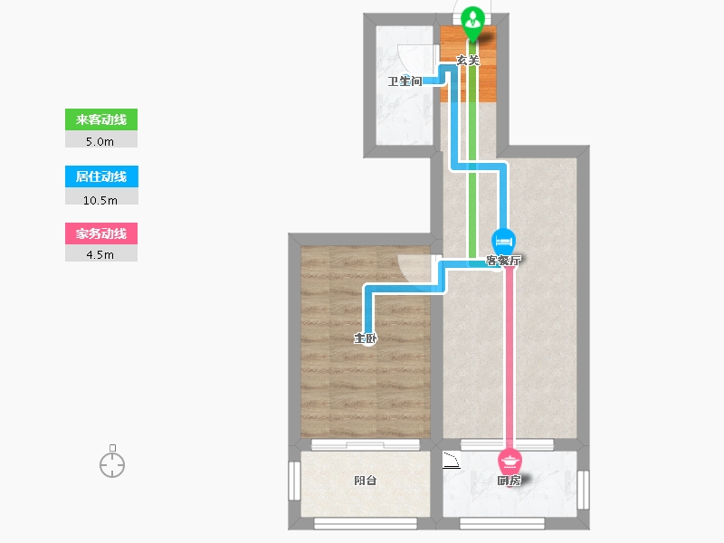 辽宁省-沈阳市-满融首府迎春北街86-35号（35号楼）54m²-41.26-户型库-动静线