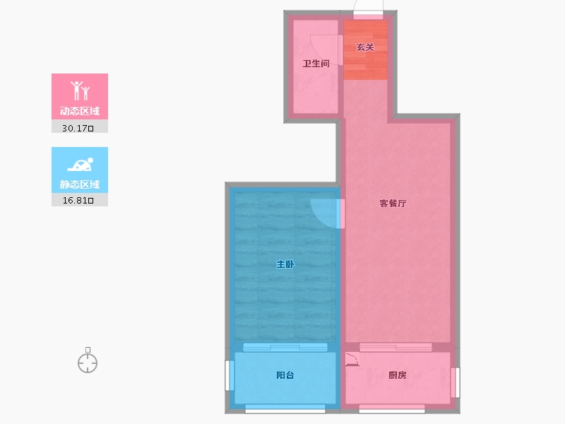 辽宁省-沈阳市-满融首府迎春北街86-35号（35号楼）54m²-41.26-户型库-动静分区