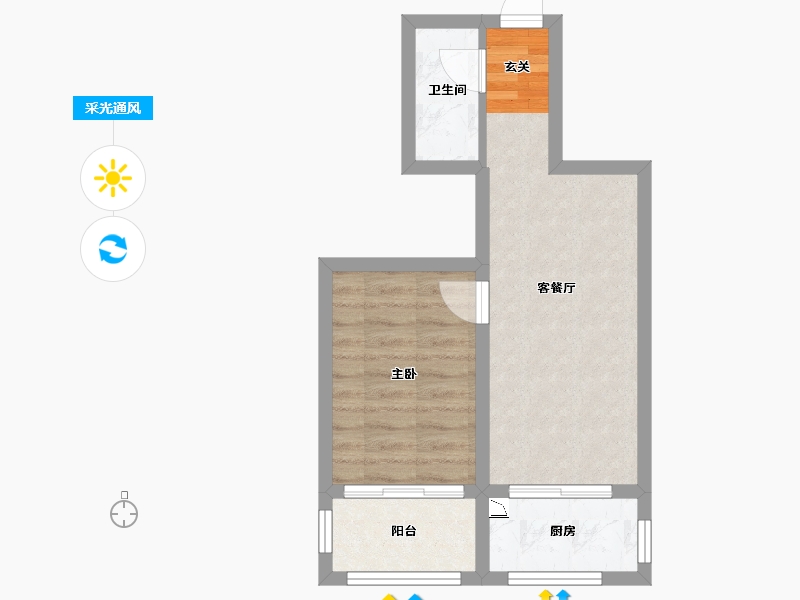 辽宁省-沈阳市-满融首府迎春北街86-35号（35号楼）54m²-41.26-户型库-采光通风