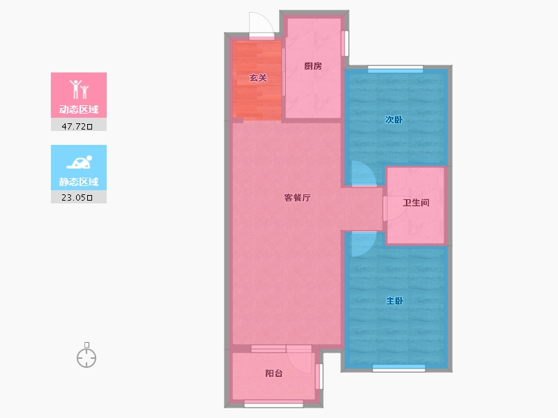 辽宁省-沈阳市-中海城85㎡户型85m²-63.15-户型库-动静分区