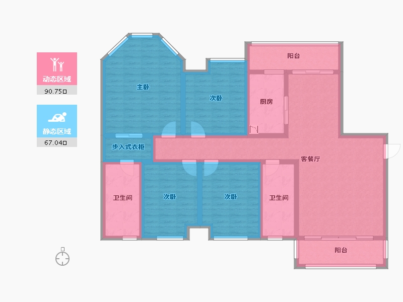 贵州省-黔西南布依族苗族自治州-荷塘郡园-140.29-户型库-动静分区