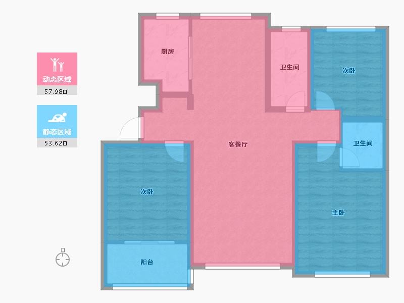 山东省-潍坊市-凤栖第-100.00-户型库-动静分区