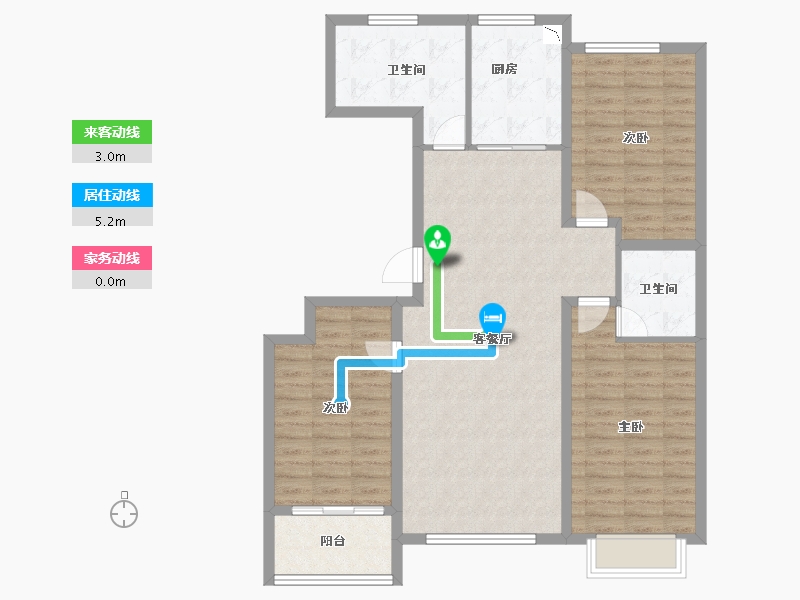 山东省-潍坊市-青云瑞景园-106.00-户型库-动静线