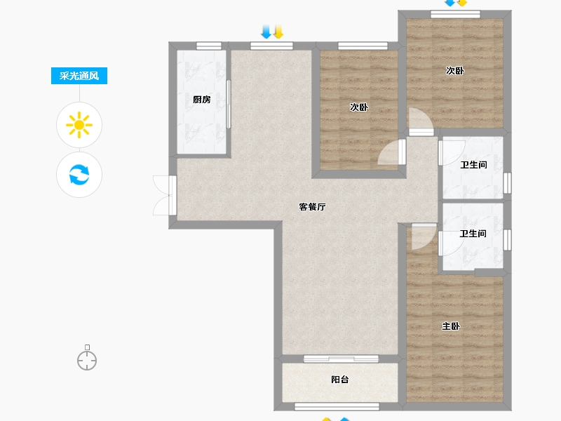 山东省-德州市-未来城-92.15-户型库-采光通风