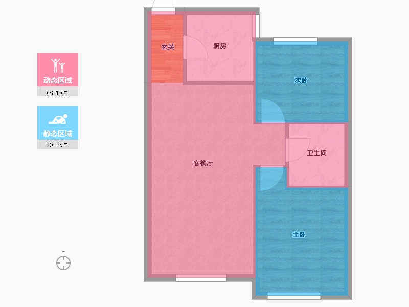 辽宁省-沈阳市-碧桂园银亿大城印象（G4，G2，G1，G3号楼）80m²-52.90-户型库-动静分区