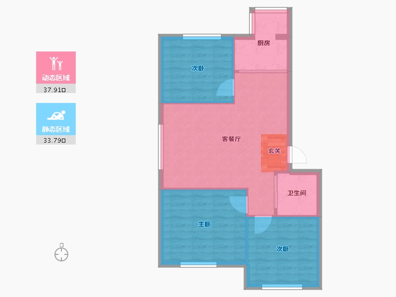 辽宁省-沈阳市-和泰馨城七区洪汇路（5，8，38，36号楼）86m²-65.30-户型库-动静分区