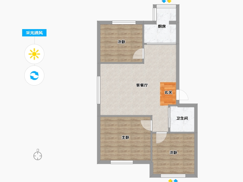 辽宁省-沈阳市-和泰馨城七区洪汇路（5，8，38，36号楼）86m²-65.30-户型库-采光通风