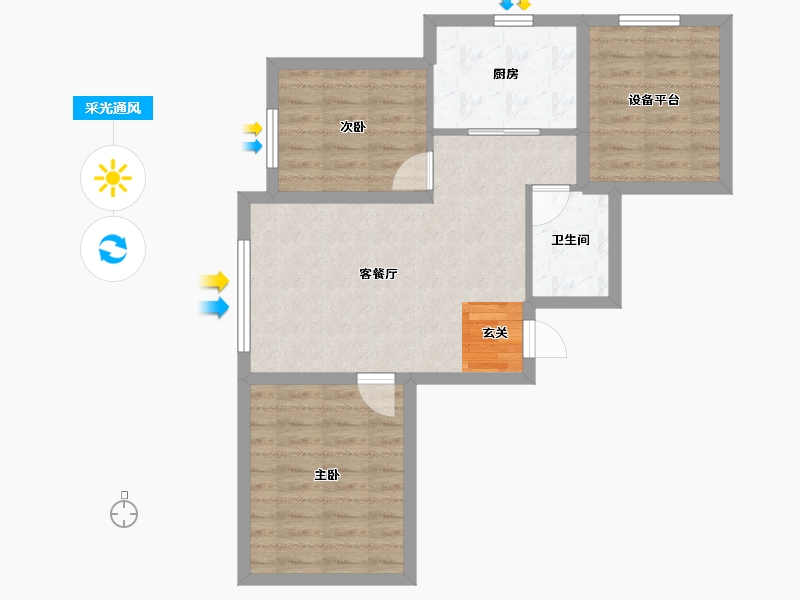 辽宁省-沈阳市-汇置尚樾（30，31，32，33，35，34号楼）81m²-65.02-户型库-采光通风