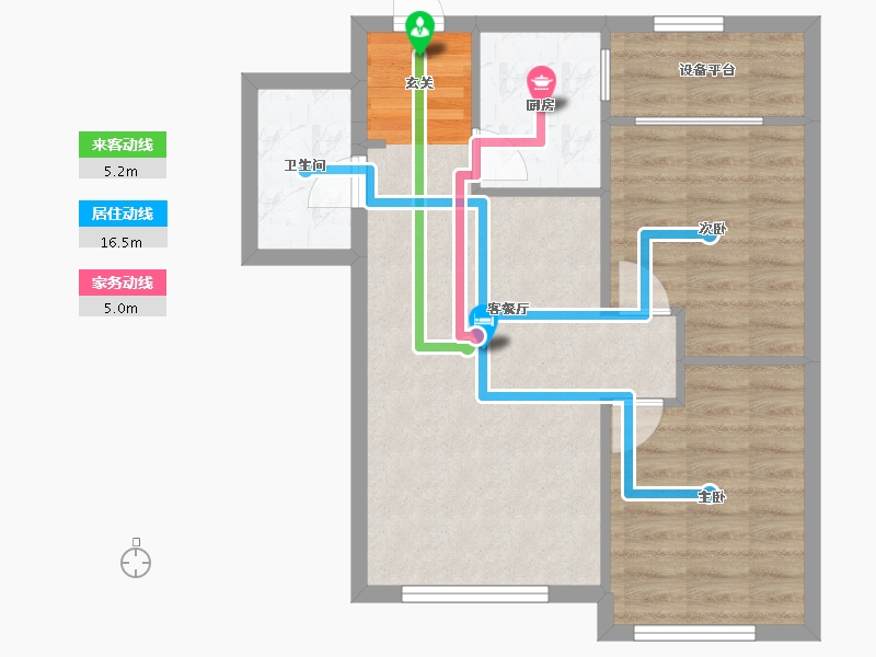 辽宁省-沈阳市-汇置尚樾（30，31，32，33，35，34号楼）83m²-61.49-户型库-动静线