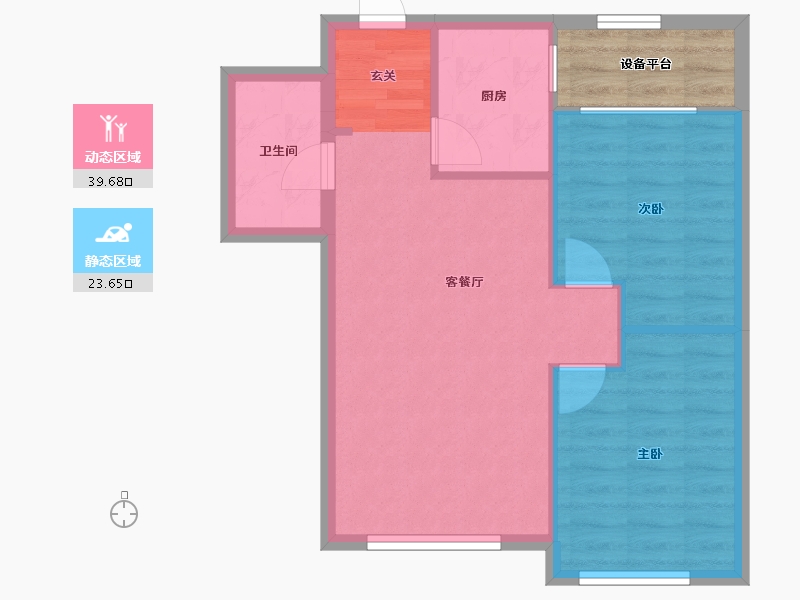 辽宁省-沈阳市-汇置尚樾（30，31，32，33，35，34号楼）83m²-61.49-户型库-动静分区