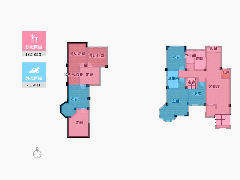 辽宁省-沈阳市-汇置尚樾宁江街30-1号（23号楼）138m²-180.84-户型库-动静分区