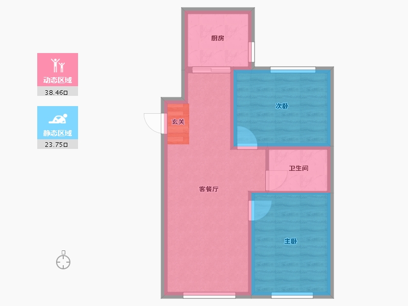 辽宁省-沈阳市-民安海逸康城青城山路（1，2，7号楼）86m²-55.47-户型库-动静分区