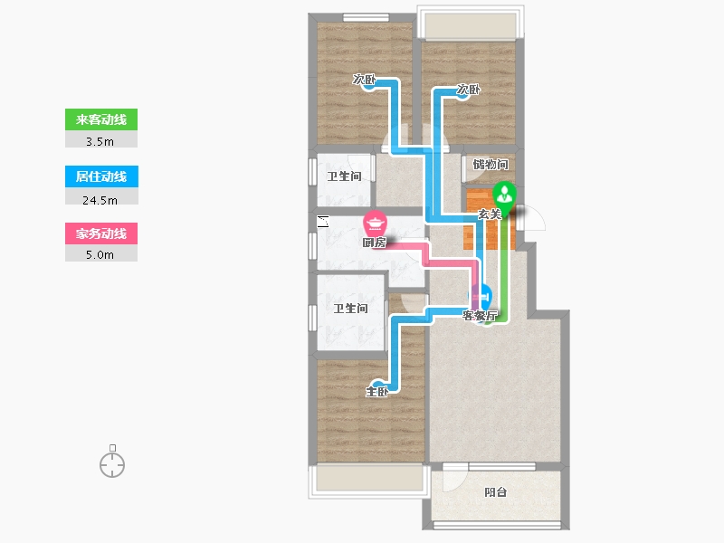 辽宁省-沈阳市-金辉优步湖畔白山路（12，13，15，16，14号楼）100m²-83.25-户型库-动静线