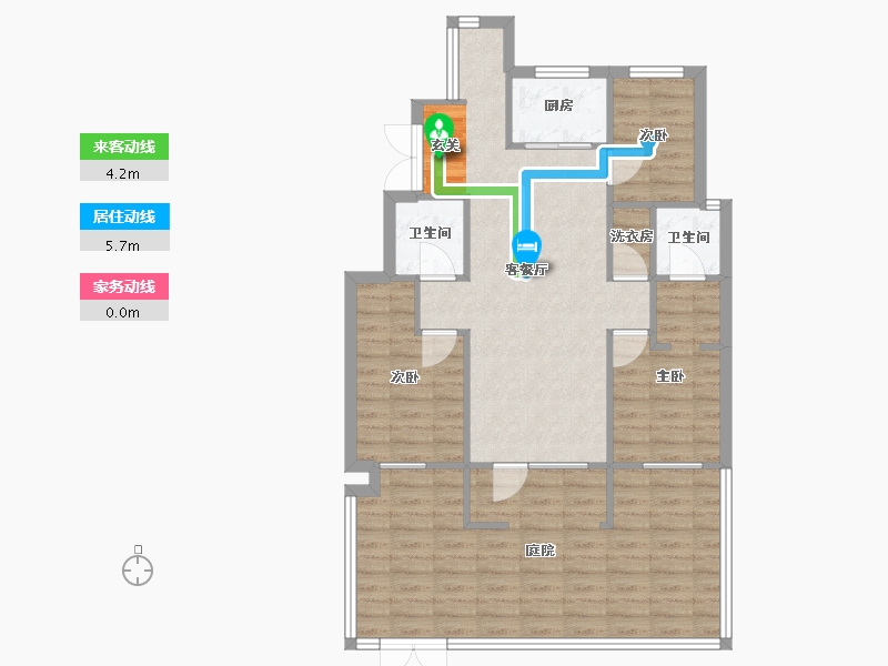 辽宁省-沈阳市-保利海德公园沈辽路（10号楼，16号楼）114m²-92.02-户型库-动静线