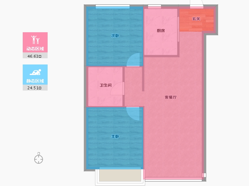 辽宁省-沈阳市-恒大悦龙台（15，4，9，8，17，16，13号楼）89m²-64.90-户型库-动静分区