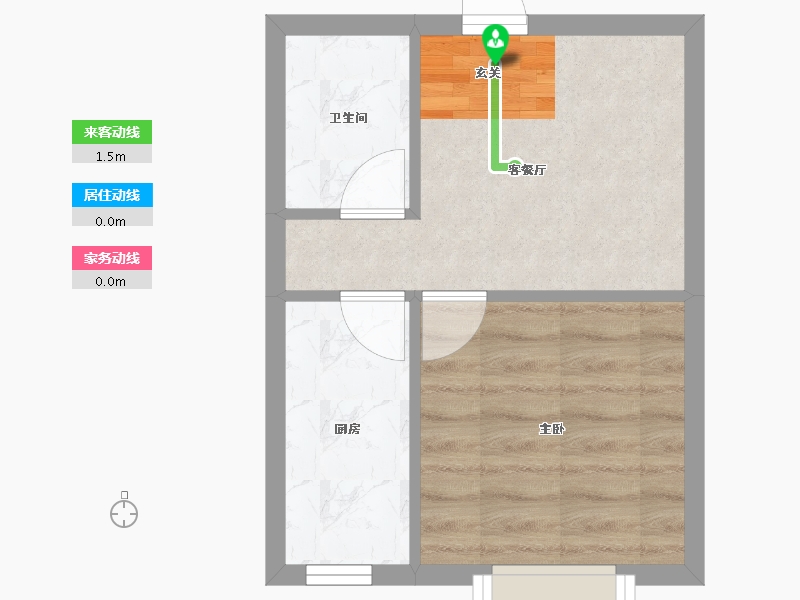 辽宁省-沈阳市-五彩阳光城西江北街（2期19，40，39，10，9号楼）50m²-30.45-户型库-动静线