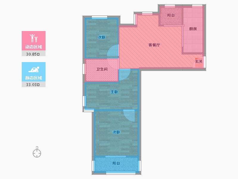 上海-上海市-东岸新里-55.93-户型库-动静分区