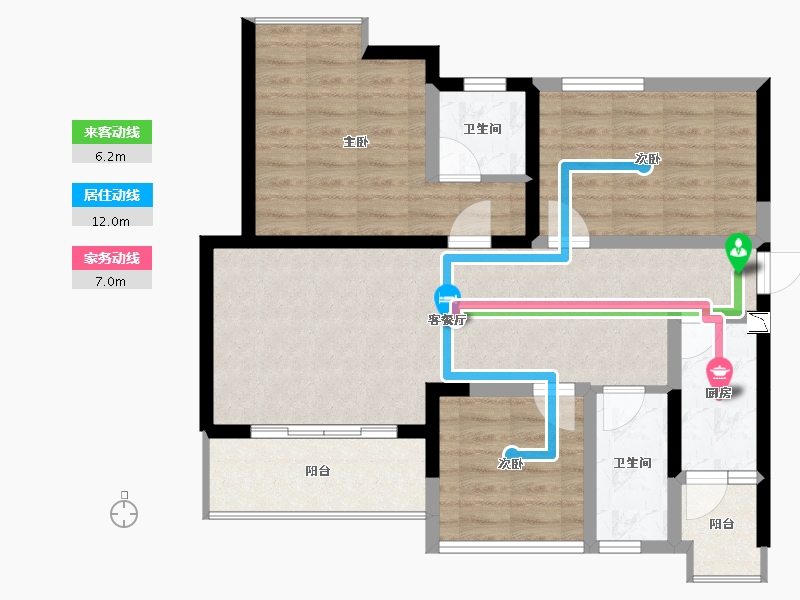 四川省-德阳市-和喜御园-81.73-户型库-动静线