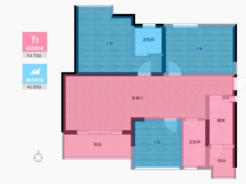 四川省-德阳市-和喜御园-81.73-户型库-动静分区