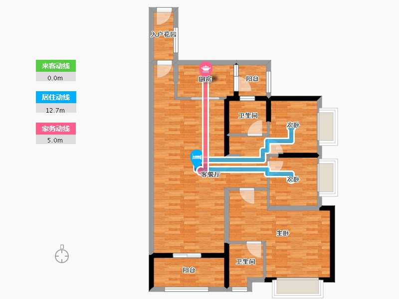 广东省-江门市-锦江国际新城-94.27-户型库-动静线