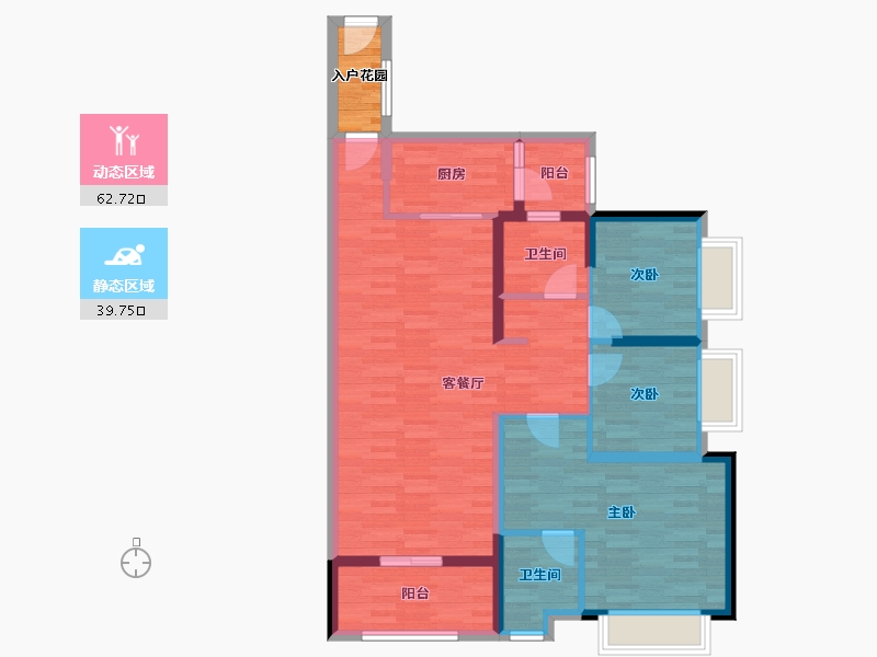 广东省-江门市-锦江国际新城-94.27-户型库-动静分区