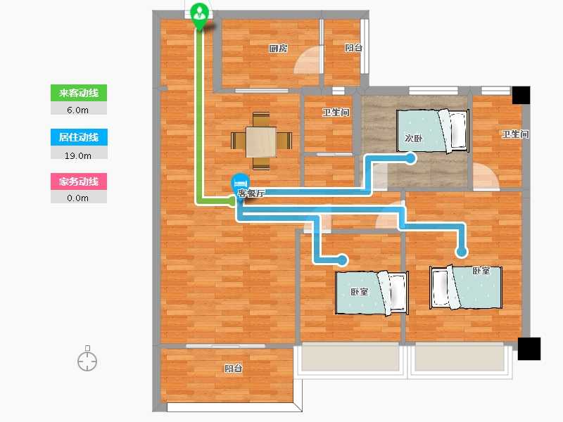 陕西省-西安市-碧桂园文景府9号楼,16号楼123㎡-92.99-户型库-动静线