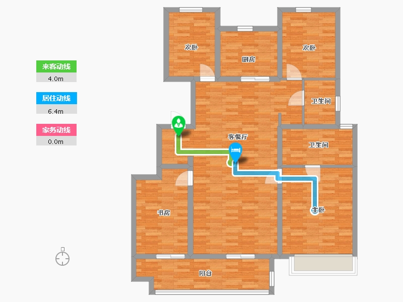 陕西省-西安市-世茂璀璨倾城二期31号楼,二期32号楼143㎡-114.39-户型库-动静线