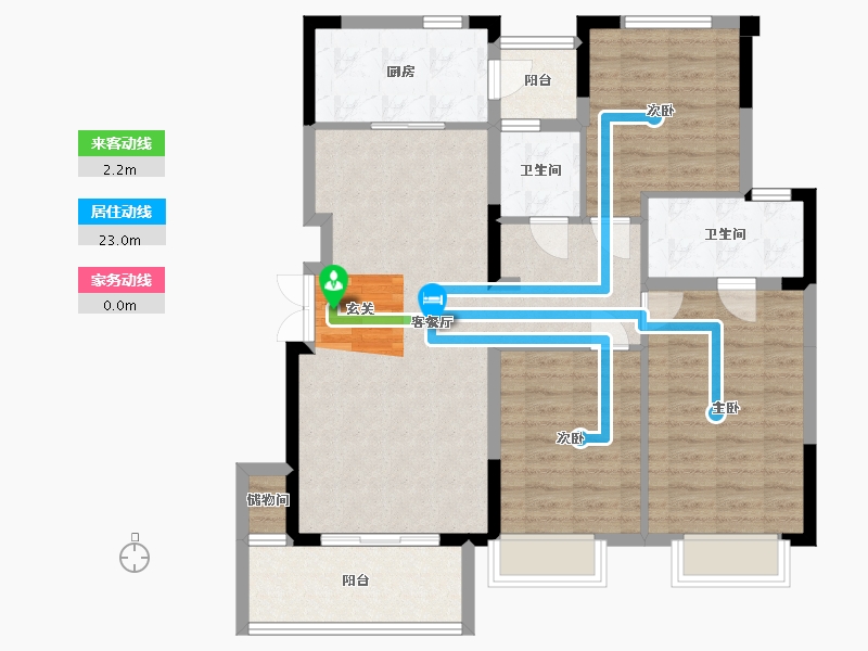 四川省-成都市-中铁城鉴湖栖郡-100.69-户型库-动静线