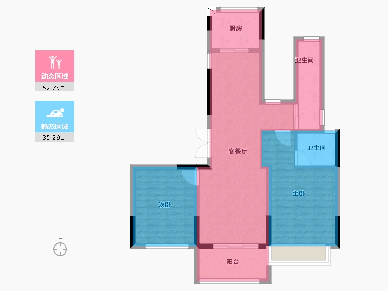 浙江省-台州市-杨帆泊悦-78.52-户型库-动静分区