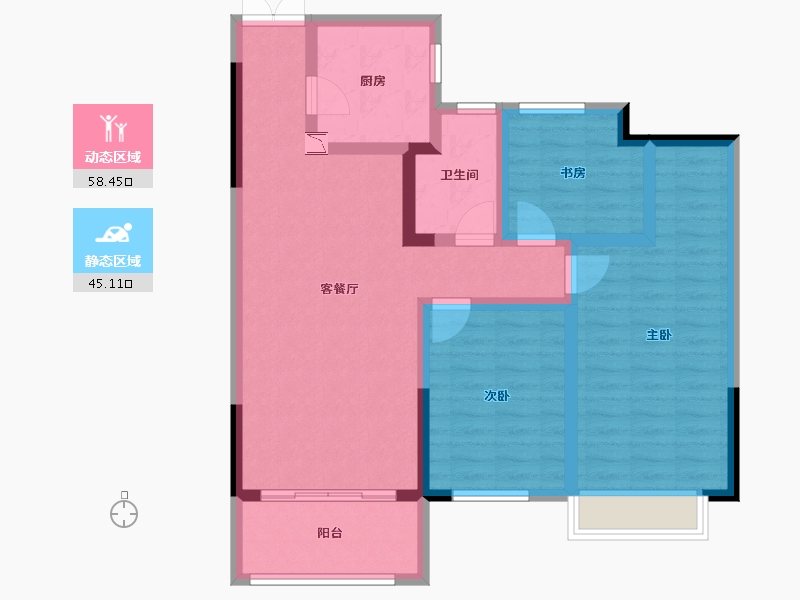 安徽省-池州市-观湖花园-92.00-户型库-动静分区