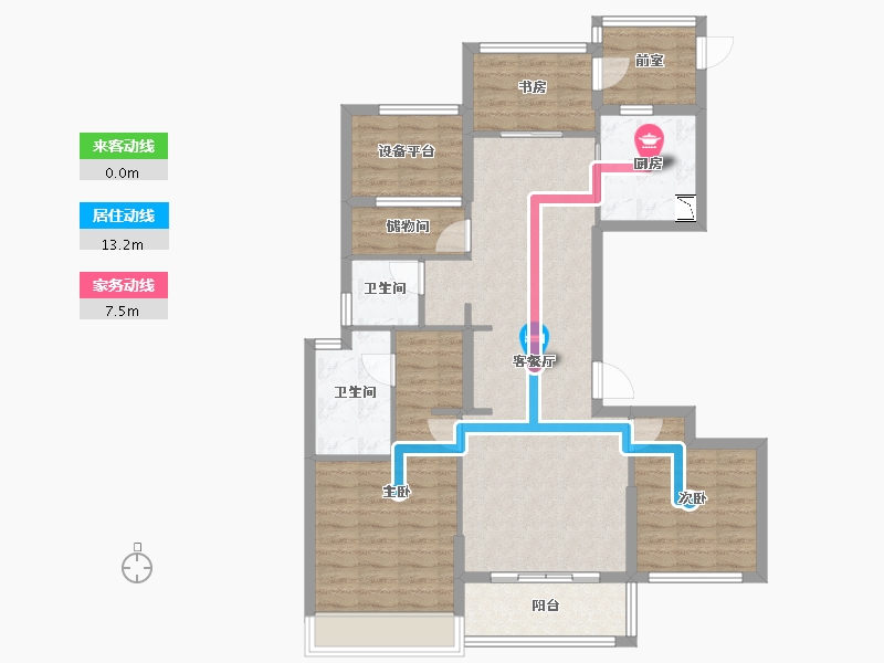 浙江省-湖州市-桂语江南-102.45-户型库-动静线