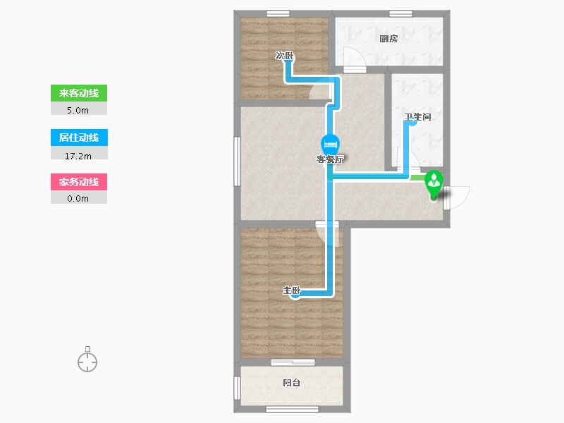 河北省-张家口市-芳华里-75.00-户型库-动静线