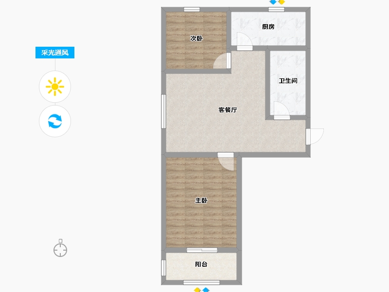 河北省-张家口市-芳华里-75.00-户型库-采光通风