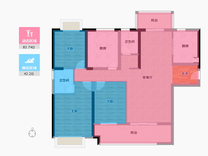 福建省-泉州市-龙湖紫晋城-112.37-户型库-动静分区