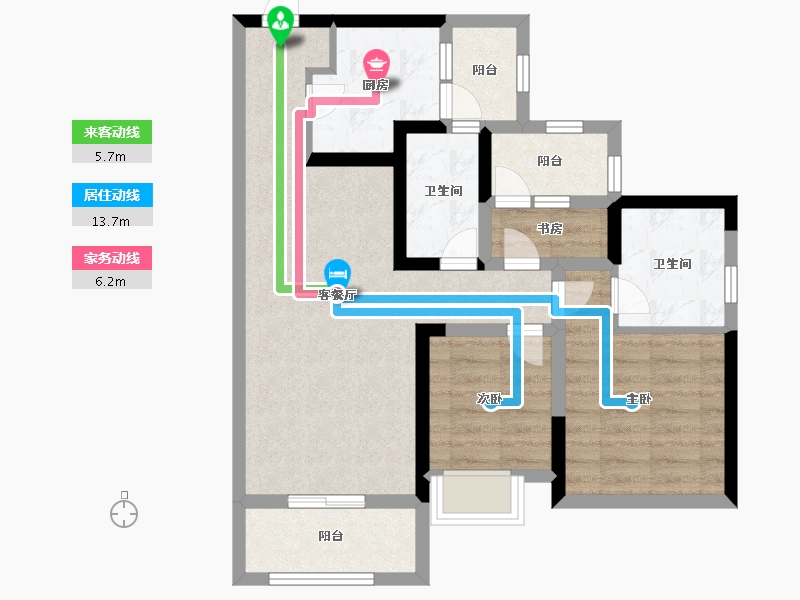 广东省-惠州市-御湖官邸-70.99-户型库-动静线