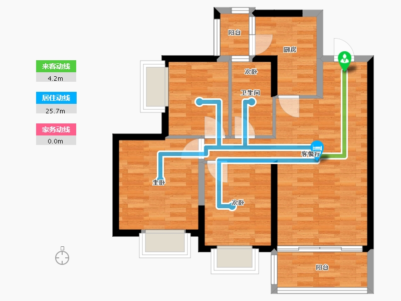 四川省-成都市-恒大未来城一期-68.19-户型库-动静线