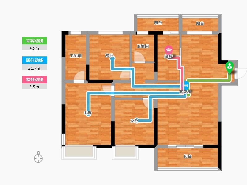 江苏省-常州市-世纪天地 颐府-98.01-户型库-动静线