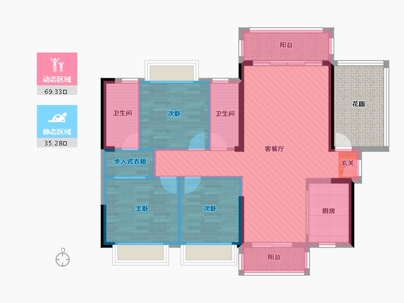 广东省-东莞市-尚峰公馆-103.95-户型库-动静分区