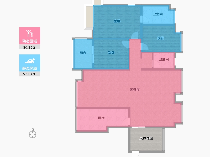 贵州省-遵义市-幸福家园-133.82-户型库-动静分区