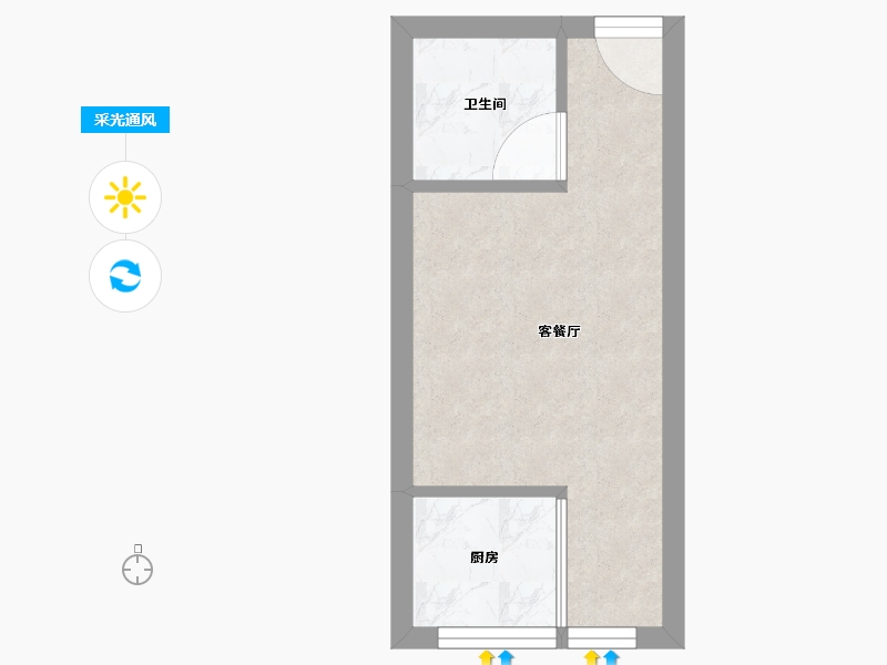 四川省-成都市-锦绣尚城12户型29m²-19.62-户型库-采光通风