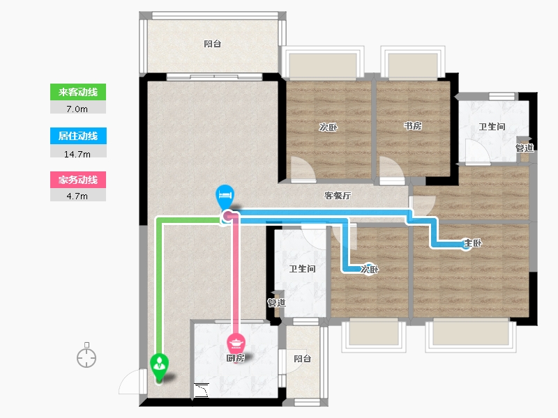 四川省-成都市-恒大翡翠龙庭(3,B地块12,B地块13)号楼131m²-100.53-户型库-动静线