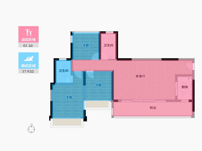 四川省-成都市-金誉兰庭5号楼,4号楼,二期8号楼113m²-89.22-户型库-动静分区