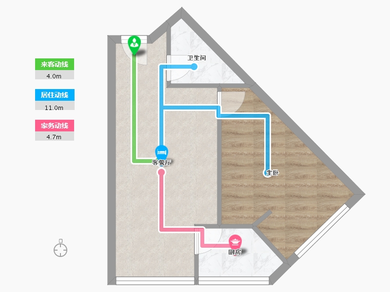 四川省-成都市-锦绣尚城2户型55m²-38.03-户型库-动静线