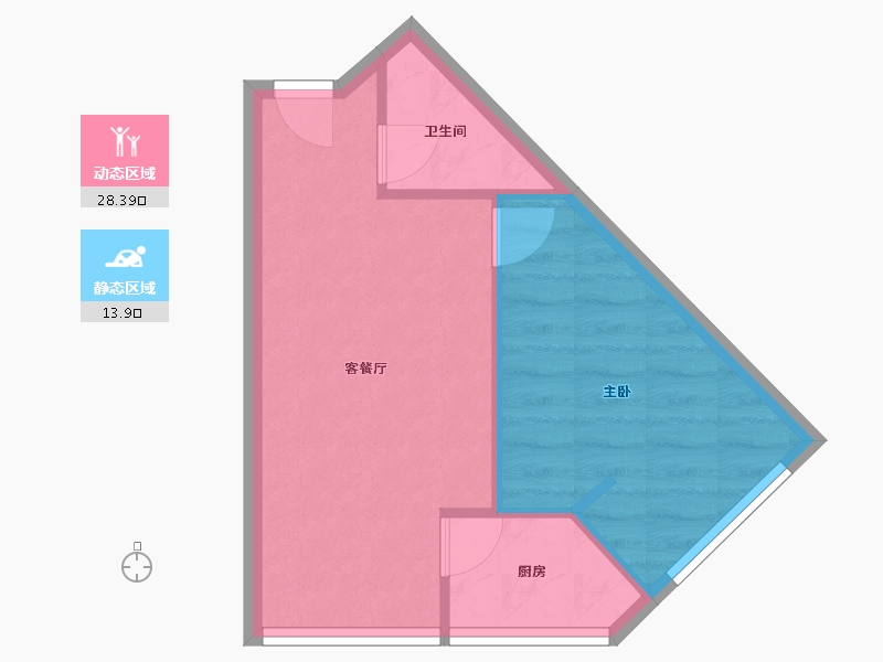 四川省-成都市-锦绣尚城2户型55m²-38.03-户型库-动静分区