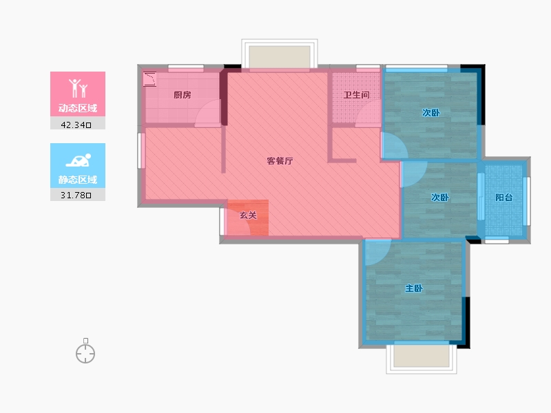 福建省-三明市-康城家园-65.53-户型库-动静分区