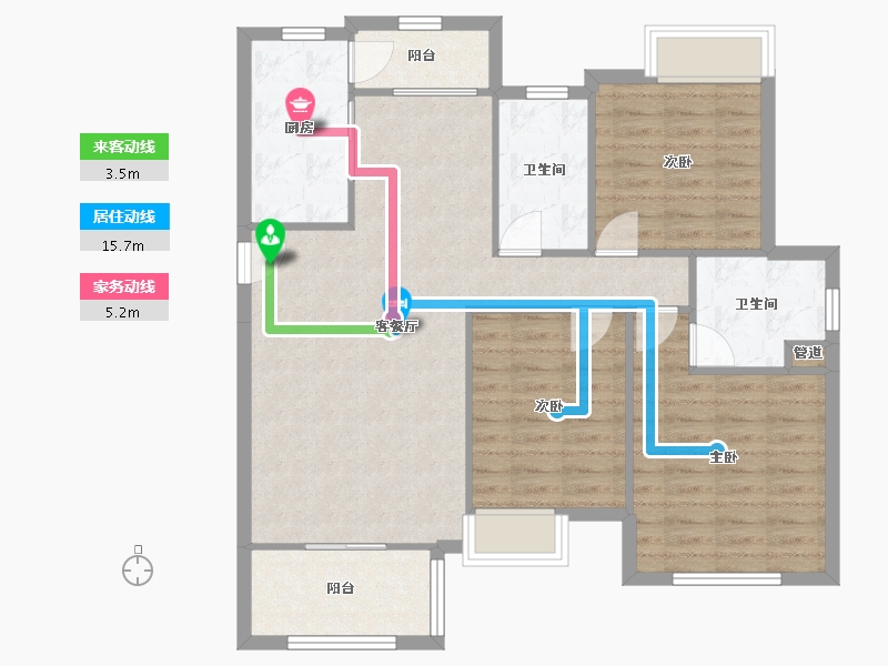 四川省-成都市-中海外北岛洋房(1,2,3,5,40,41)号楼115m²-94.32-户型库-动静线